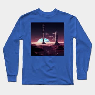 Interplanetary Spaceport Long Sleeve T-Shirt